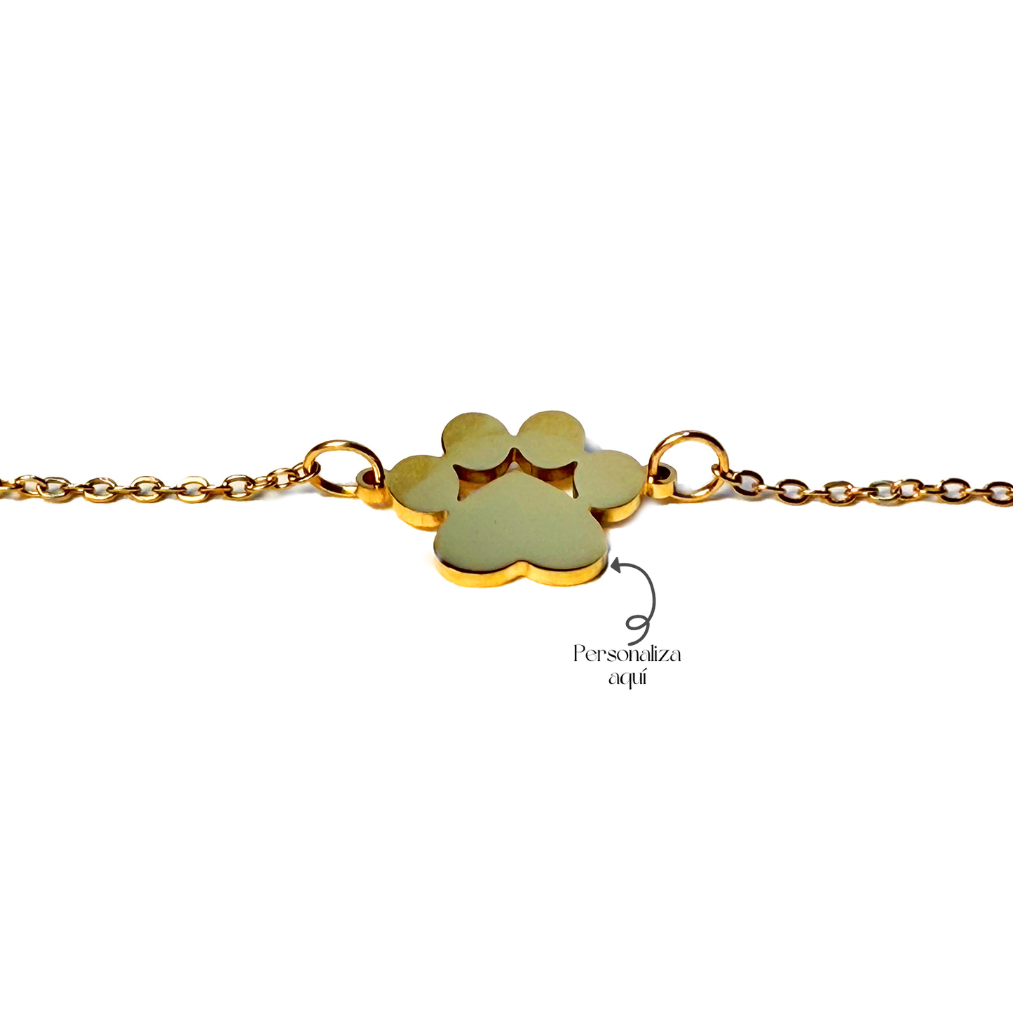 Pulsera Huellita Personalizada Dorada