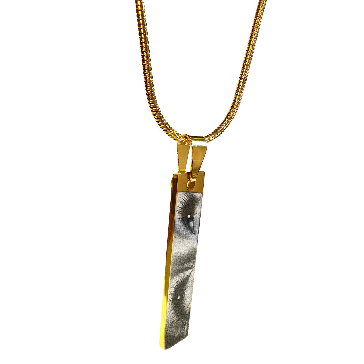 Collar Rectangular Personalizado Dorado