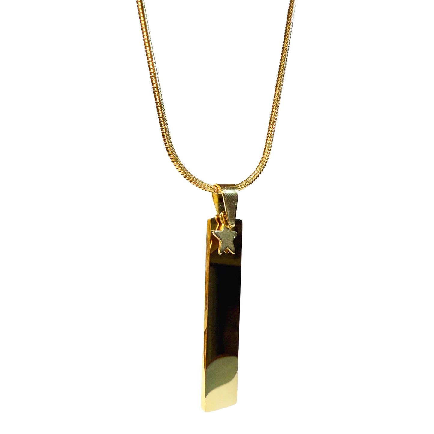 Collar Rectangular Personalizado Dorado
