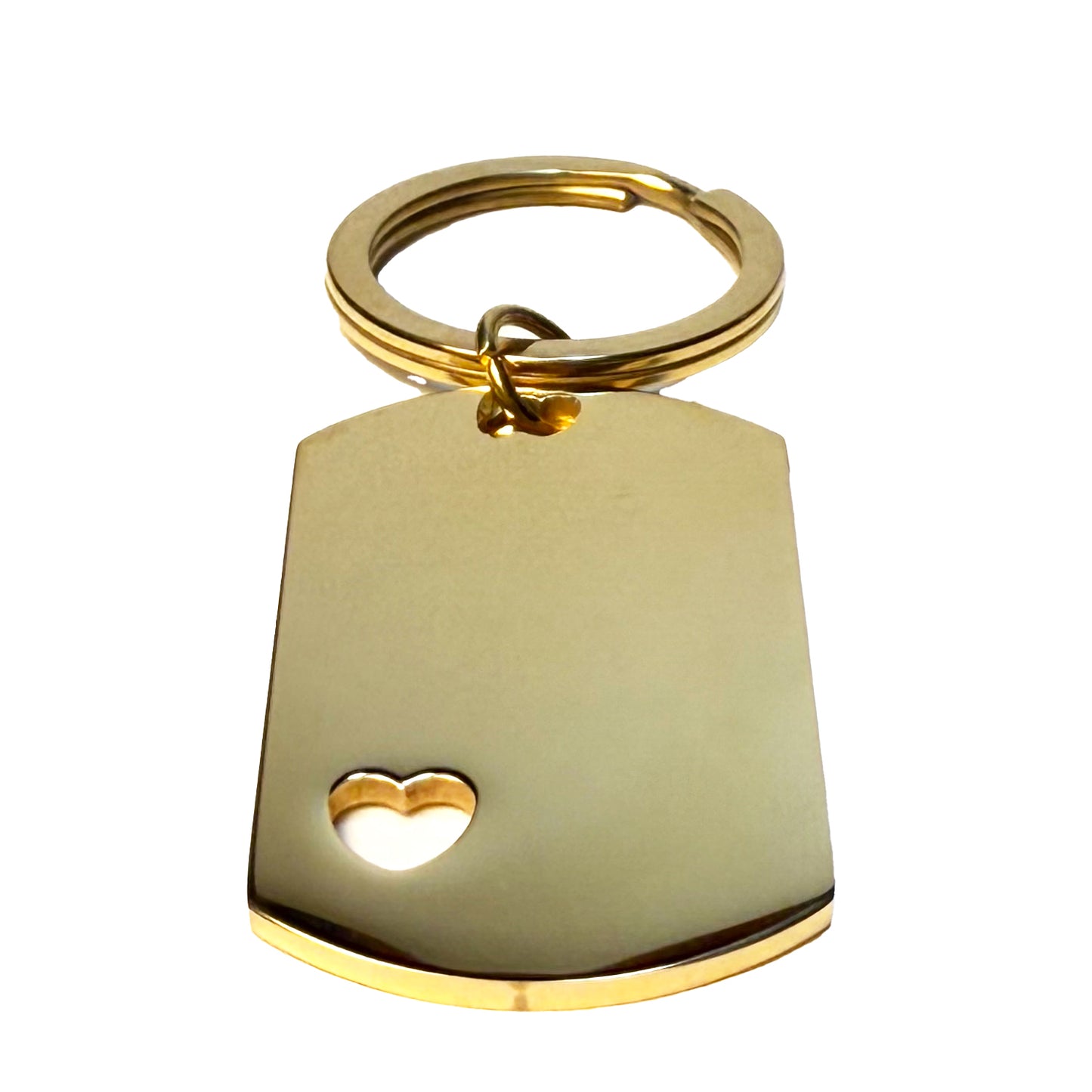Llavero Detalle Corazón Personalizado Dorado