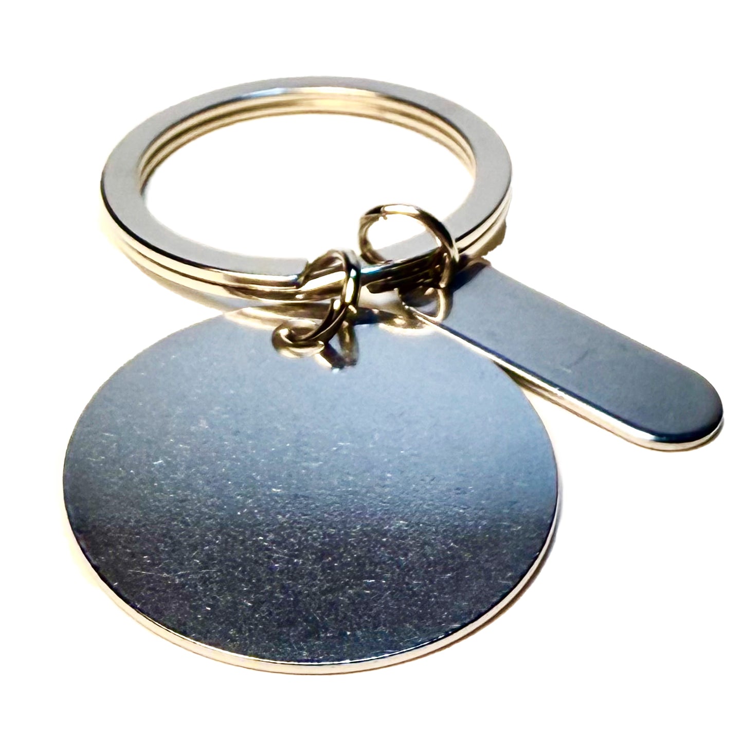 Llavero Personalizado Circular Plateado