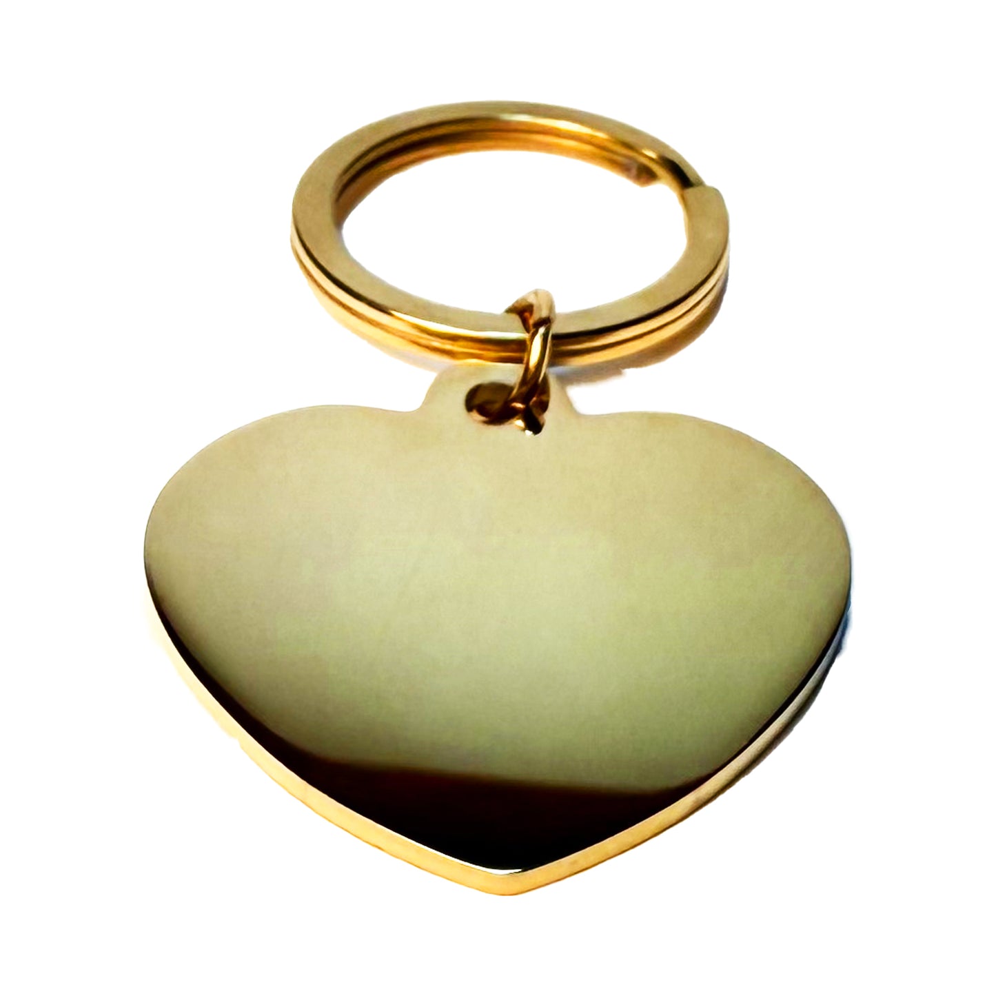 Llavero Corazón Personalizado Dorado