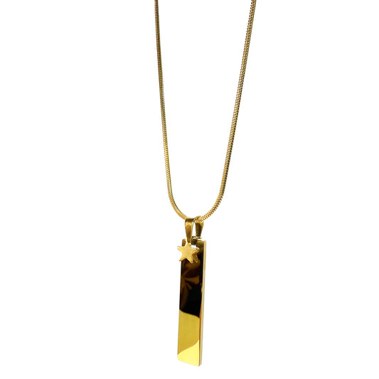 Collar Rectangular Personalizado Dorado