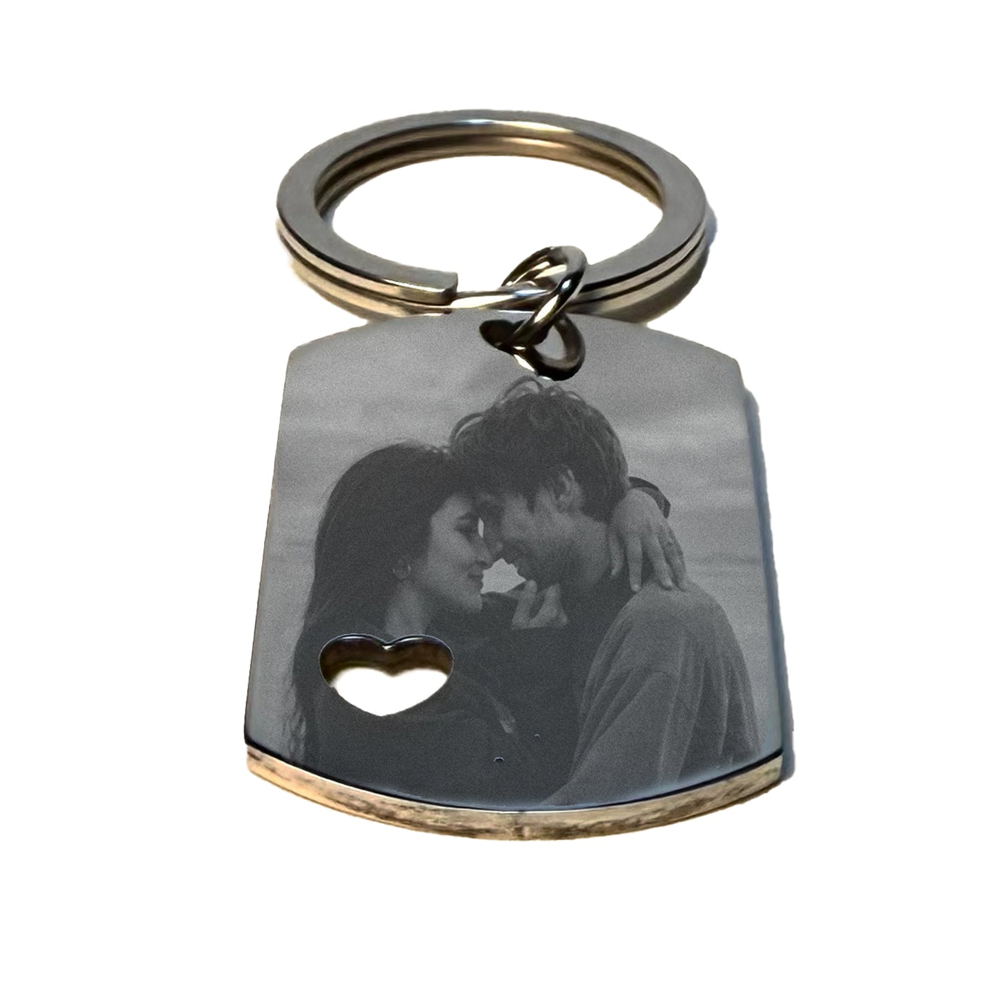 Llavero Detalle Corazón Personalizado Plateado