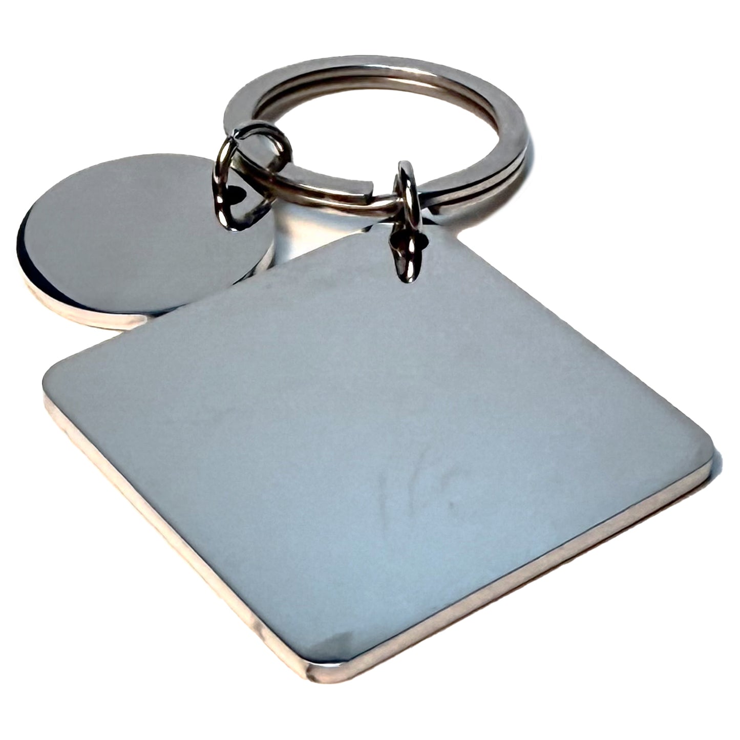 Llavero Cuadrado Personalizado Plateado
